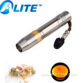 LED Light Stainless Steel Portable Egg Candling Flashlight